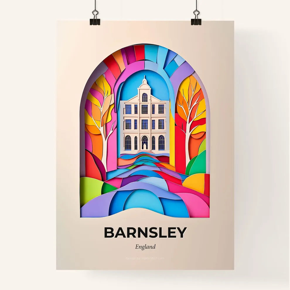 Vivid Barnsley, England, Colorful Poster