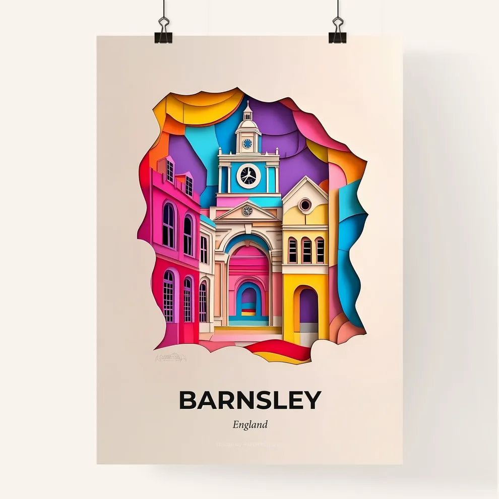 Vivid Barnsley, England, Colorful Poster