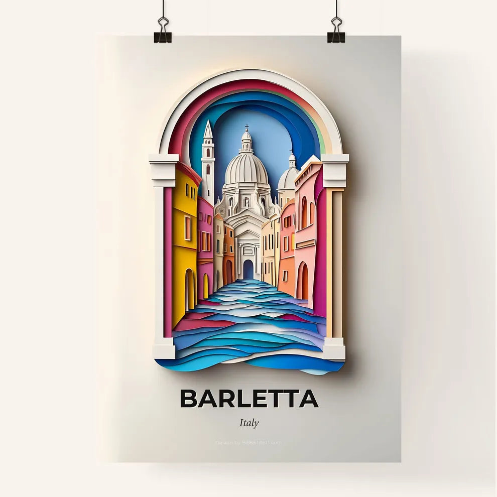 Vivid Barletta, Italy, Colorful Poster