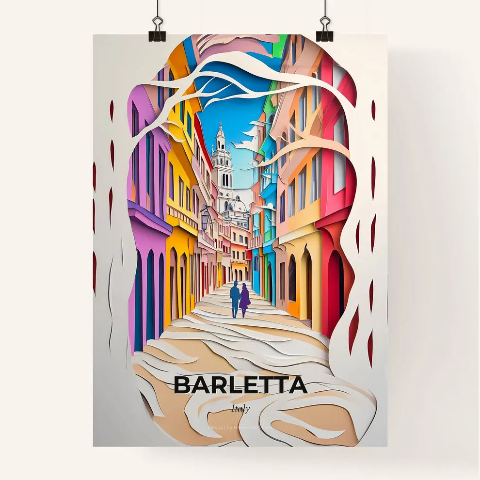 Vivid Barletta, Italy, Colorful Poster