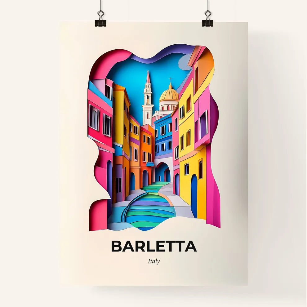 Vivid Barletta, Italy, Colorful Poster
