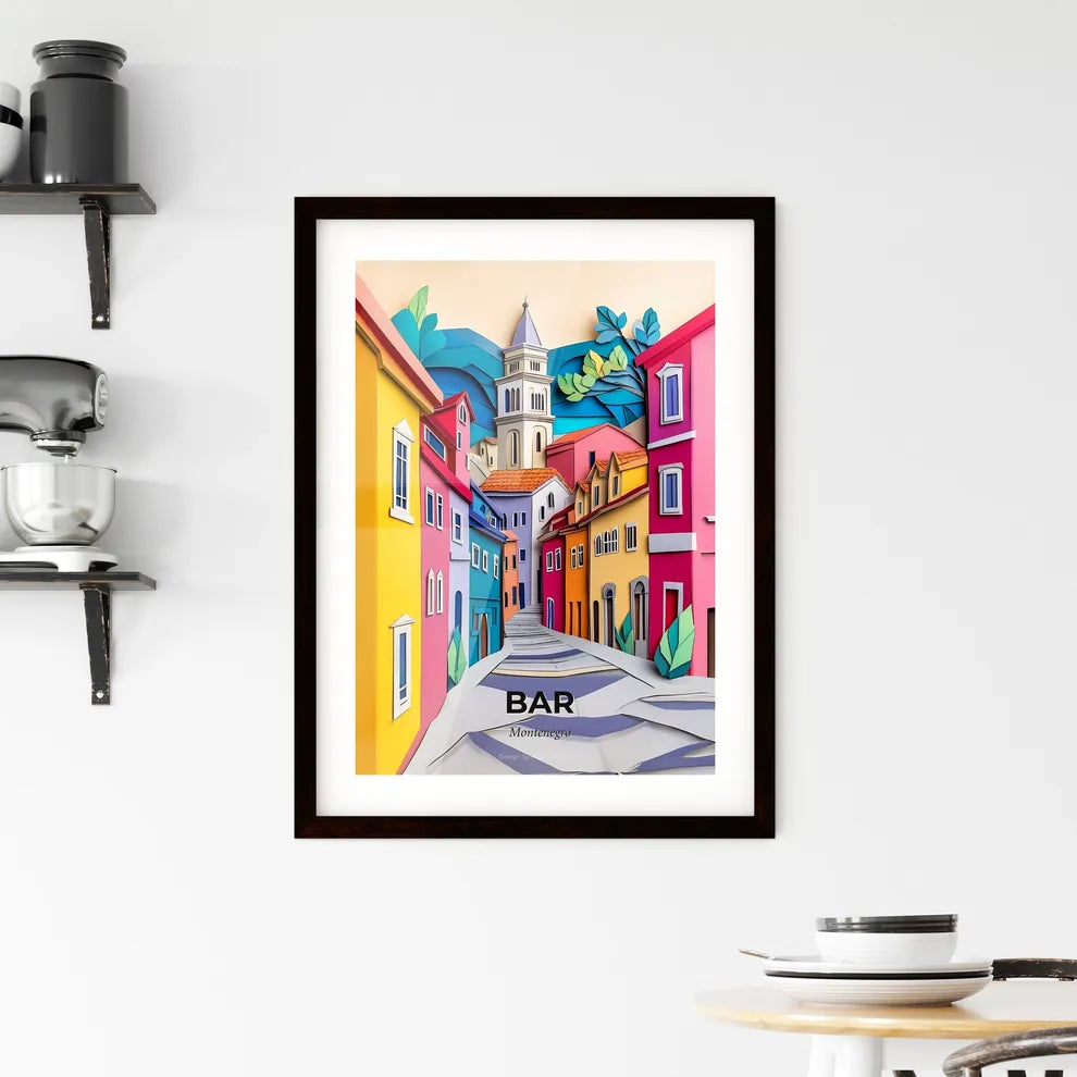 Vivid Bar, Montenegro, Framed Wall Art