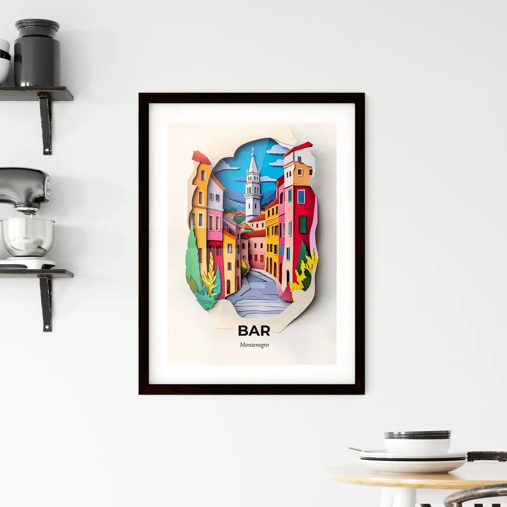 Vivid Bar, Montenegro, Framed Wall Art