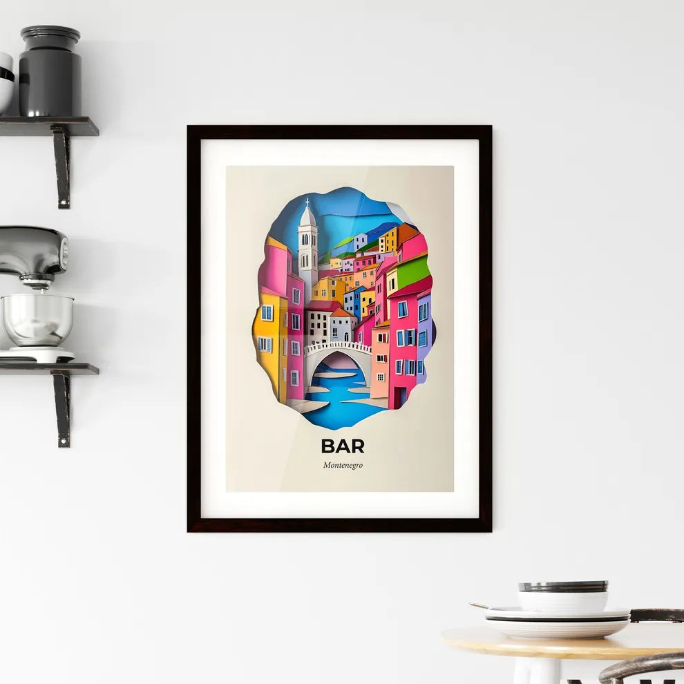 Vivid Bar, Montenegro, Framed Wall Art
