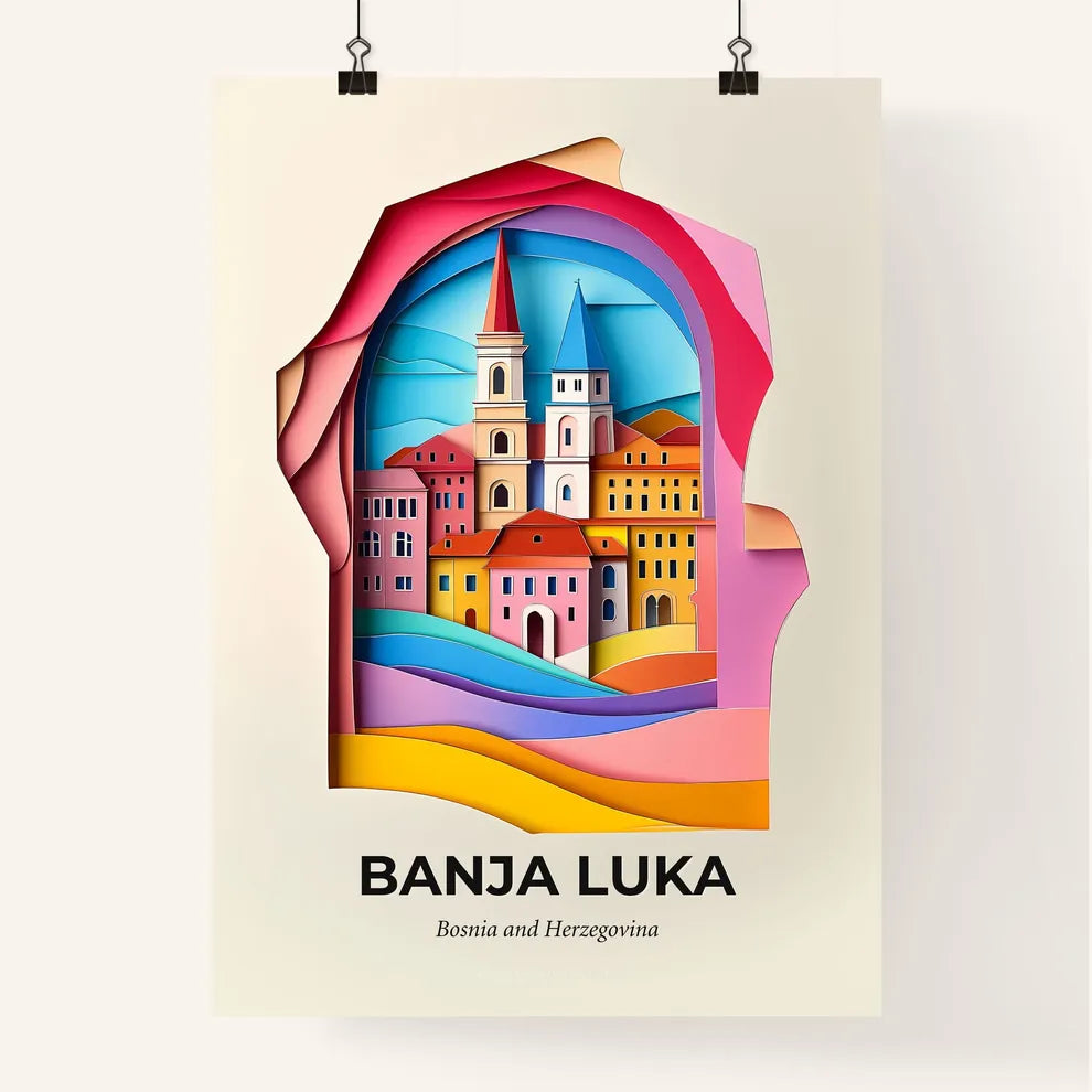 Vivid Banja Luka, Bosnia and Herzegovina, Colorful Poster