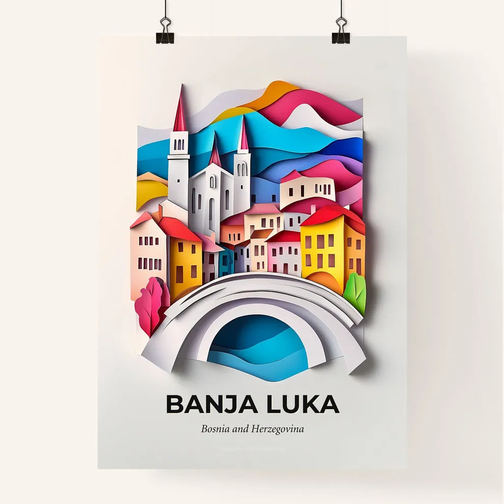 Vivid Banja Luka, Bosnia and Herzegovina, Colorful Poster