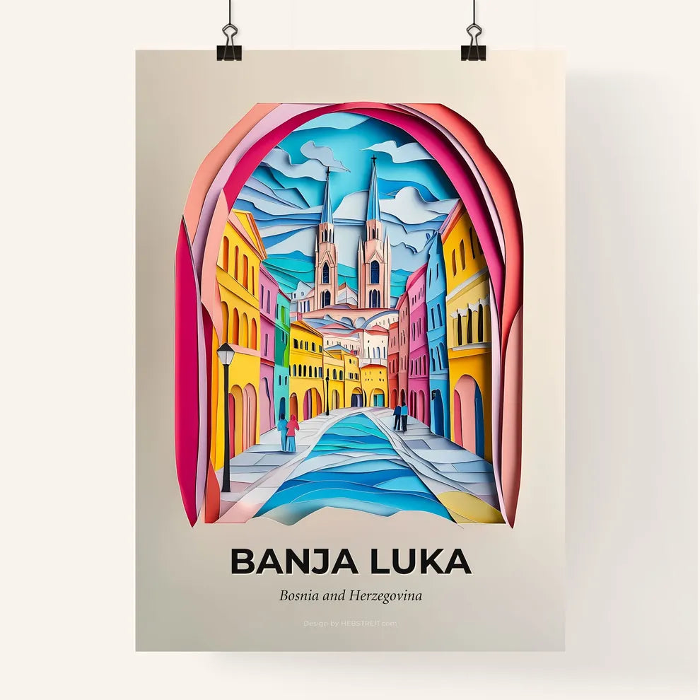 Vivid Banja Luka, Bosnia and Herzegovina, Colorful Poster