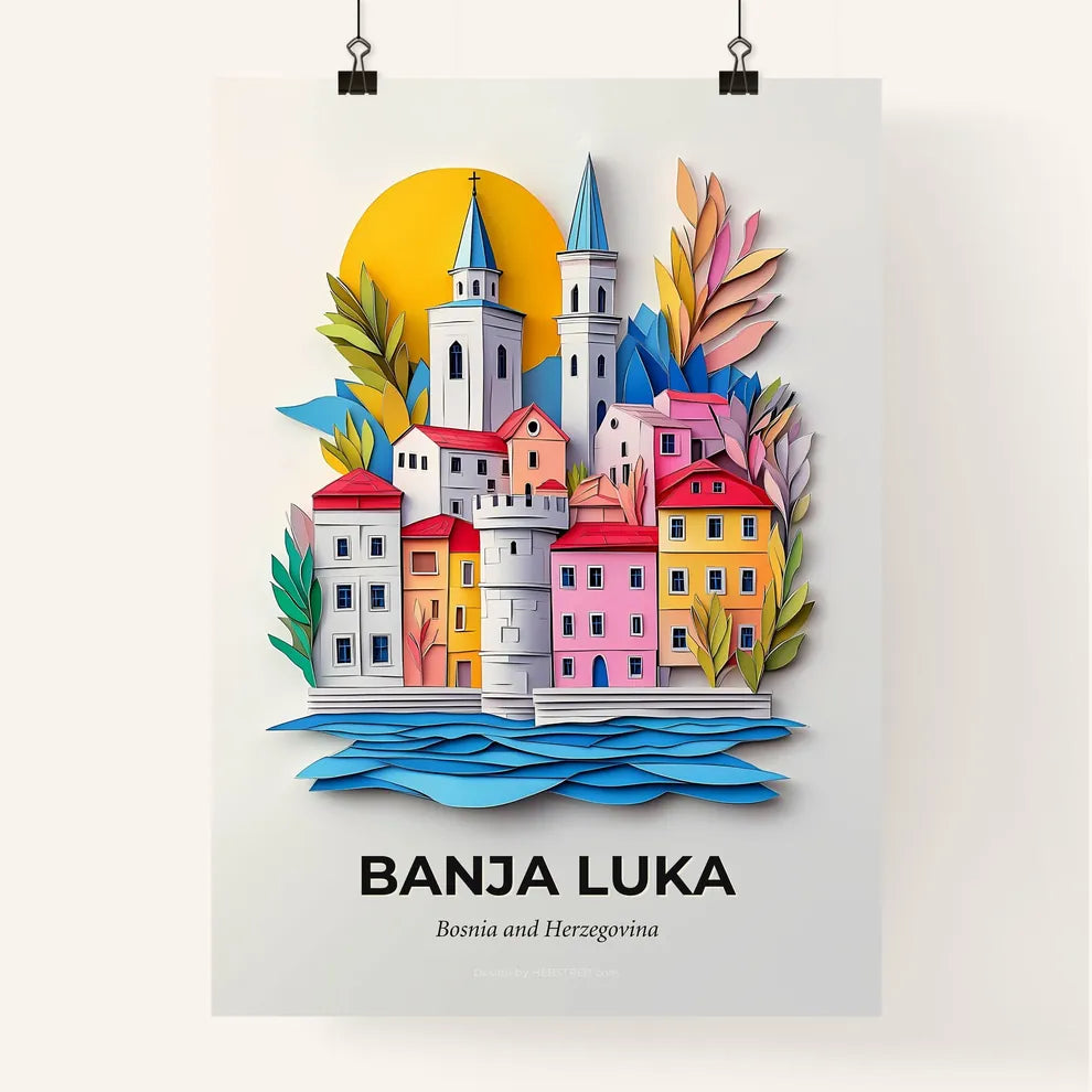 Vivid Banja Luka, Bosnia and Herzegovina, Colorful Poster