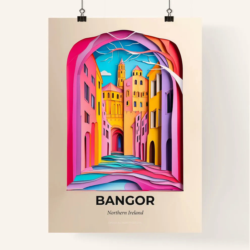 Vivid Bangor, Northern Ireland, Colorful Poster