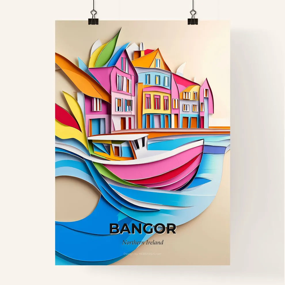 Vivid Bangor, Northern Ireland, Colorful Poster