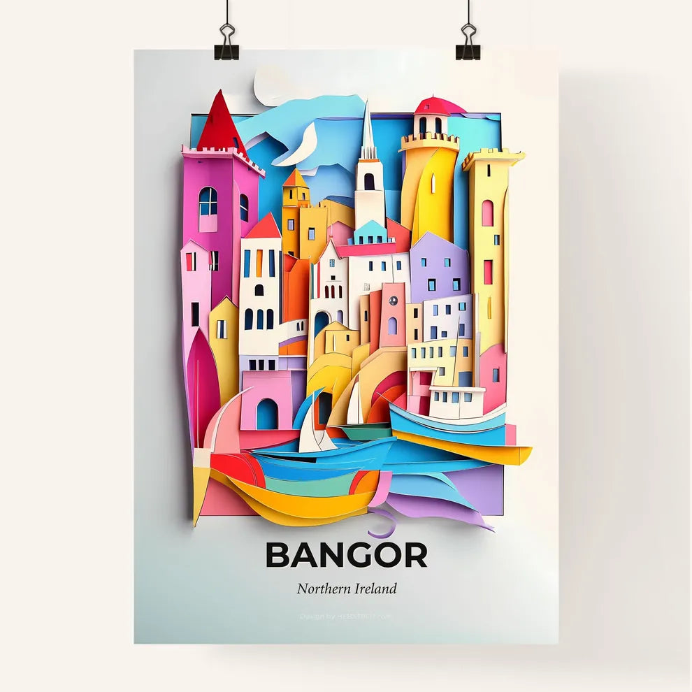 Vivid Bangor, Northern Ireland, Colorful Poster