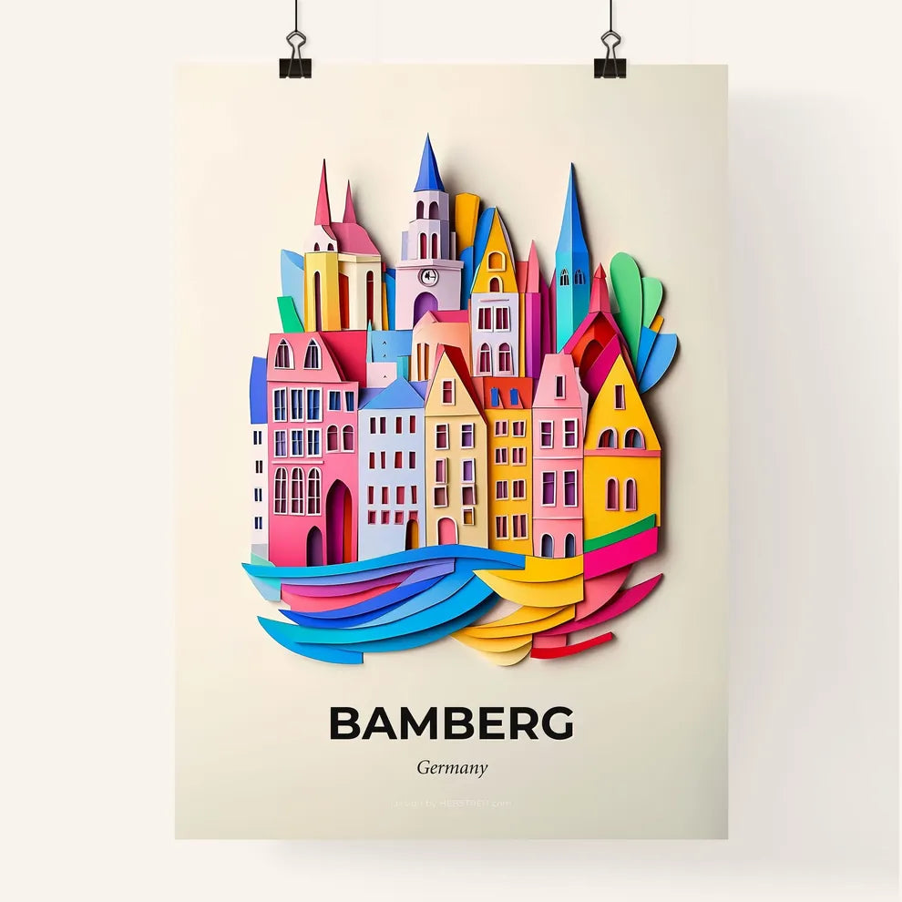 Vivid Bamberg, Germany, Colorful Poster