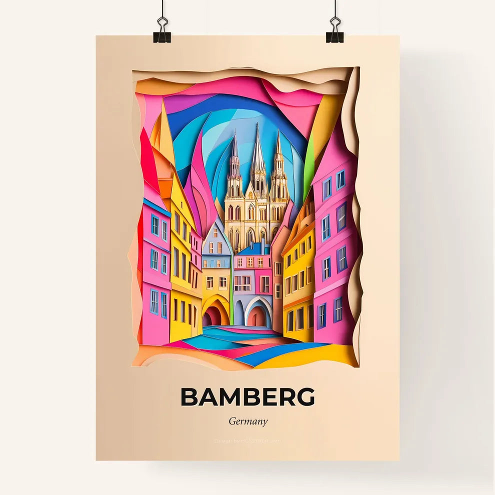 Vivid Bamberg, Germany, Colorful Poster