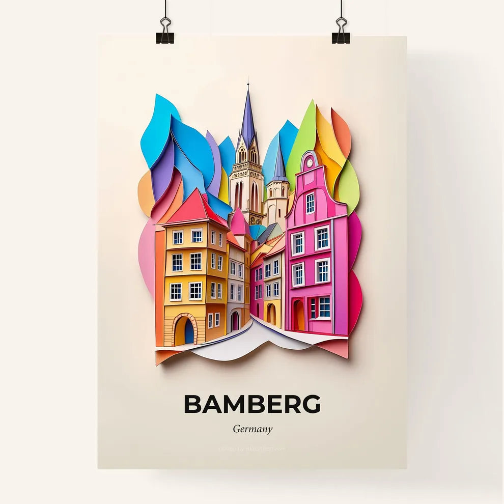 Vivid Bamberg, Germany, Colorful Poster