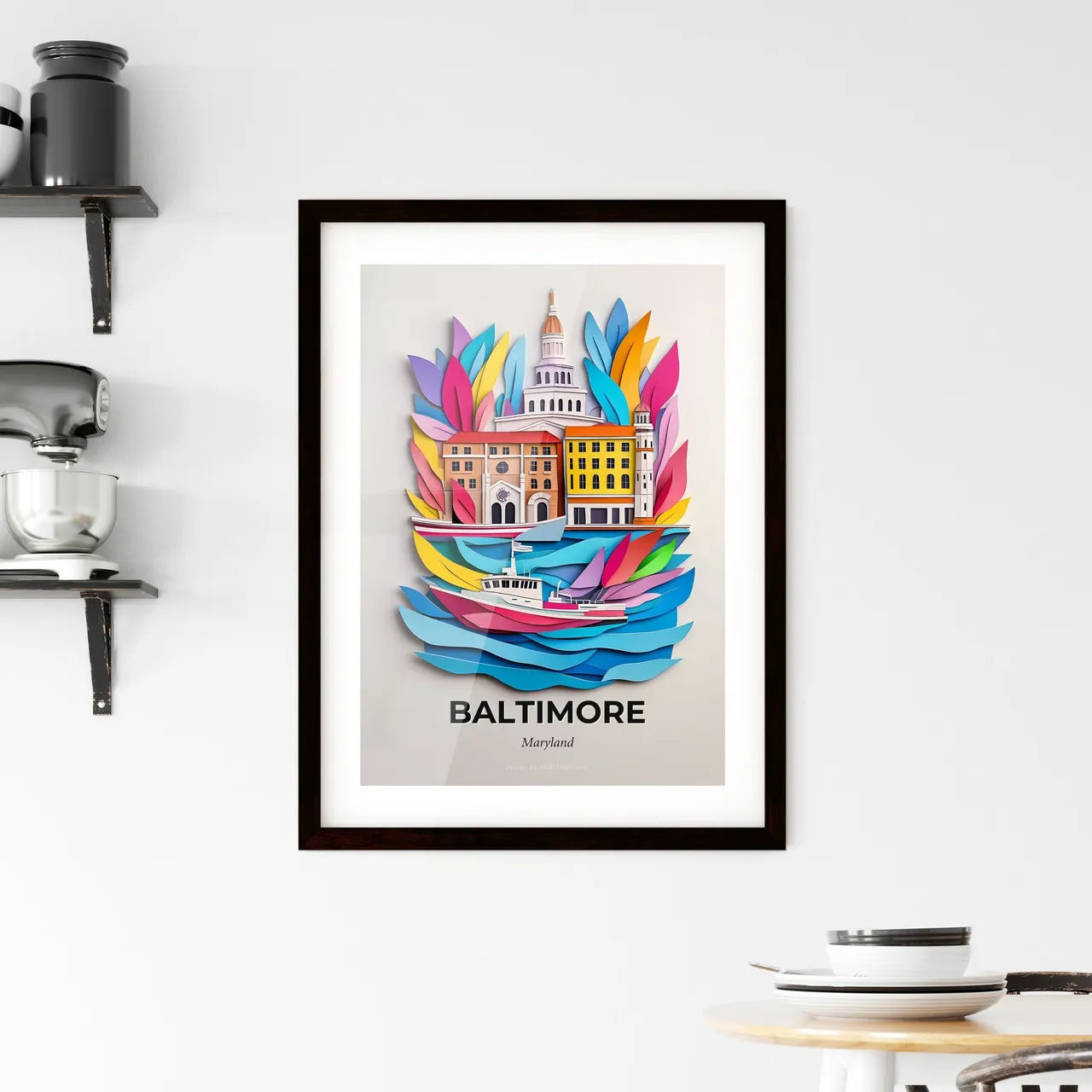 Vivid Baltimore, Maryland, Framed Wall Art