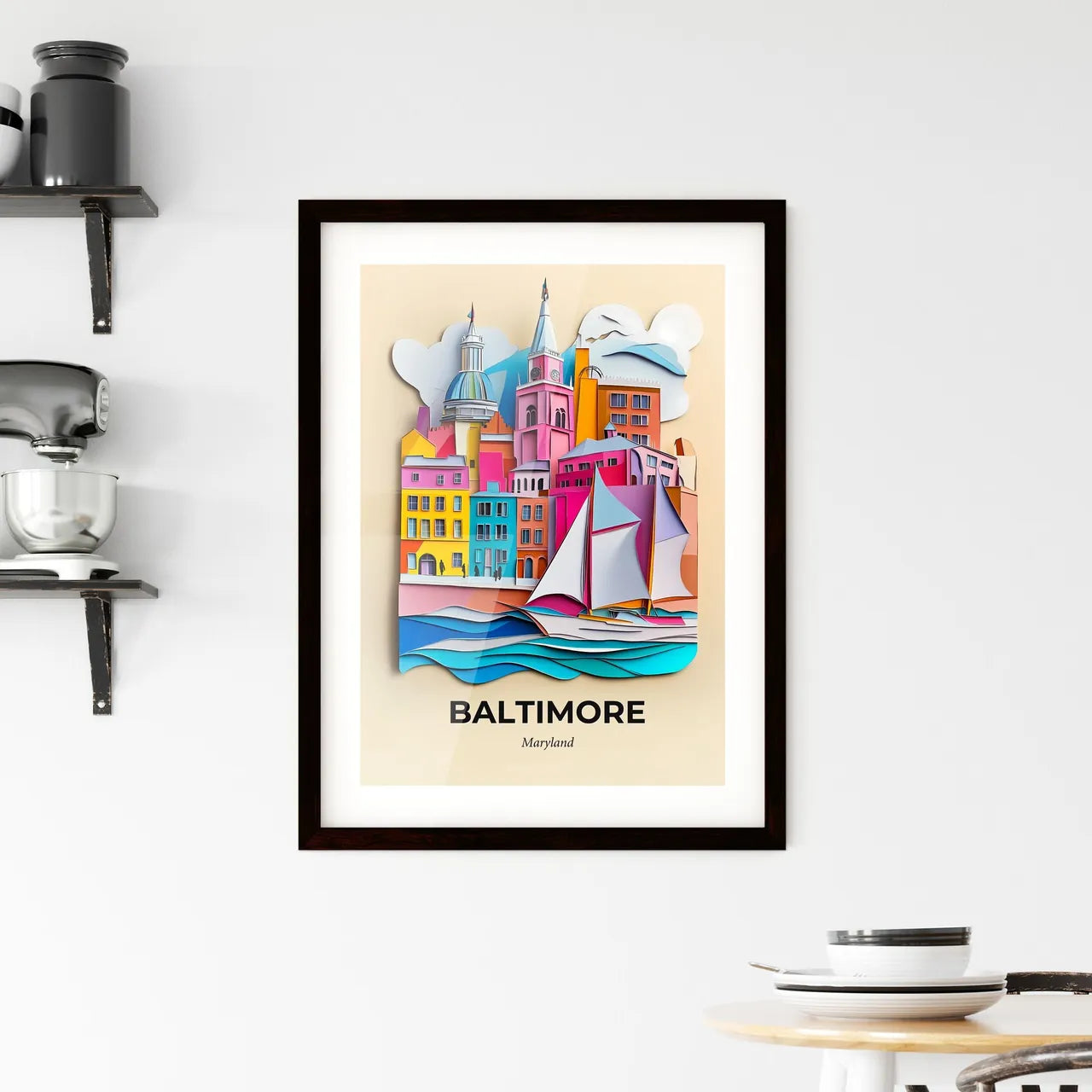 Vivid Baltimore, Maryland, Framed Wall Art