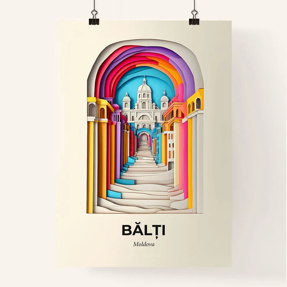 Vivid Bălți, Moldova, Colorful Poster