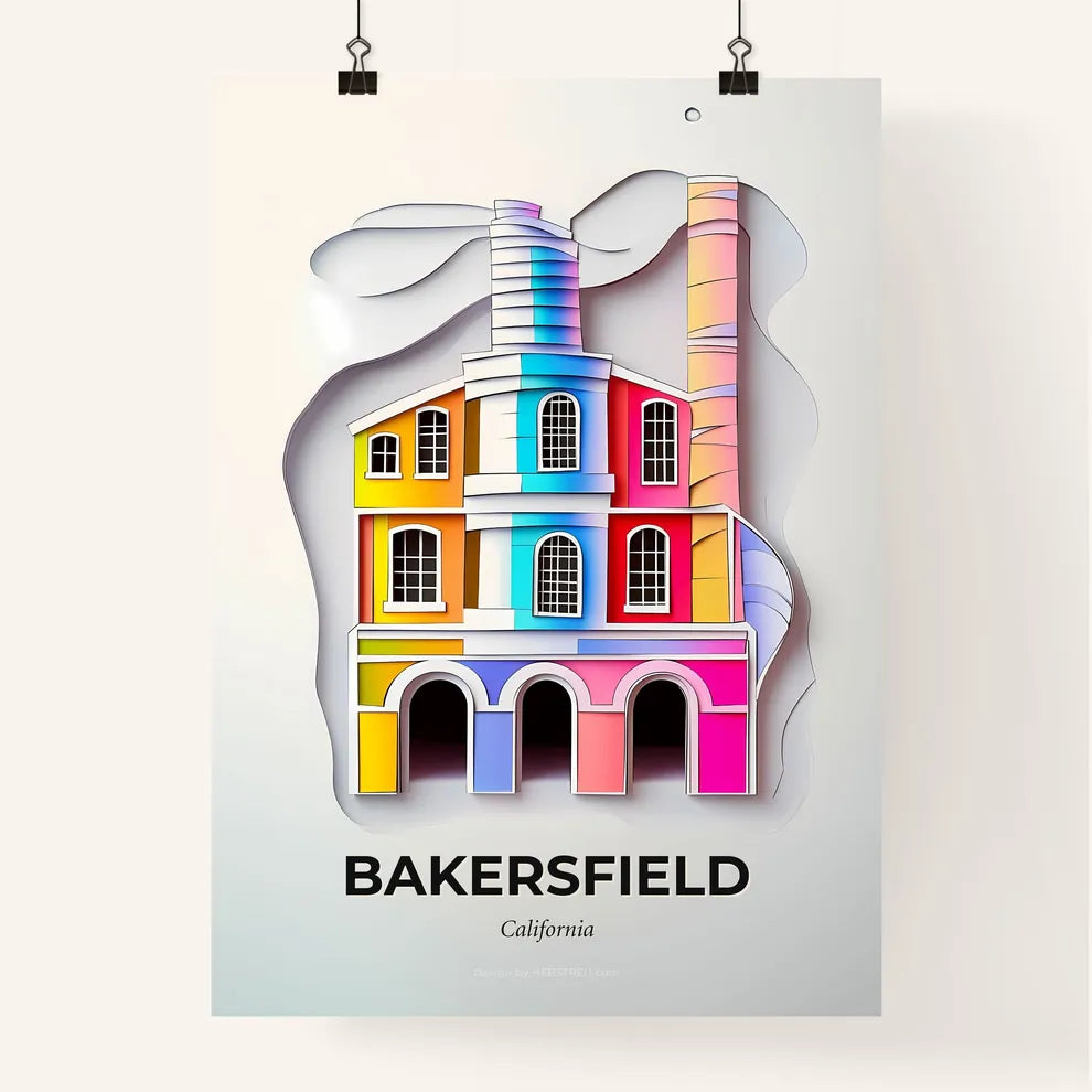 Vivid Bakersfield, California, Colorful Poster