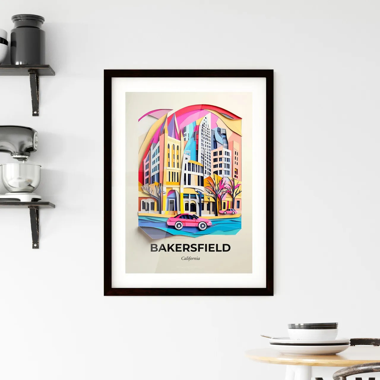 Vivid Bakersfield, California, Framed Wall Art