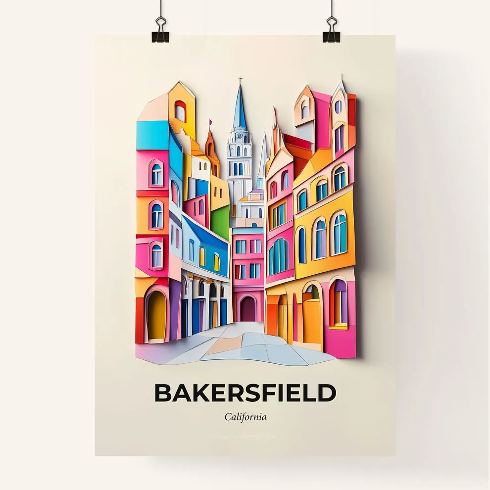 Vivid Bakersfield, California, Colorful Poster