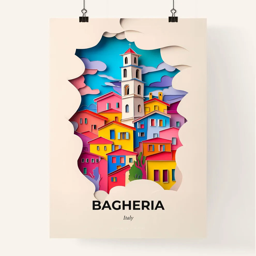 Vivid Bagheria, Italy, Colorful Poster