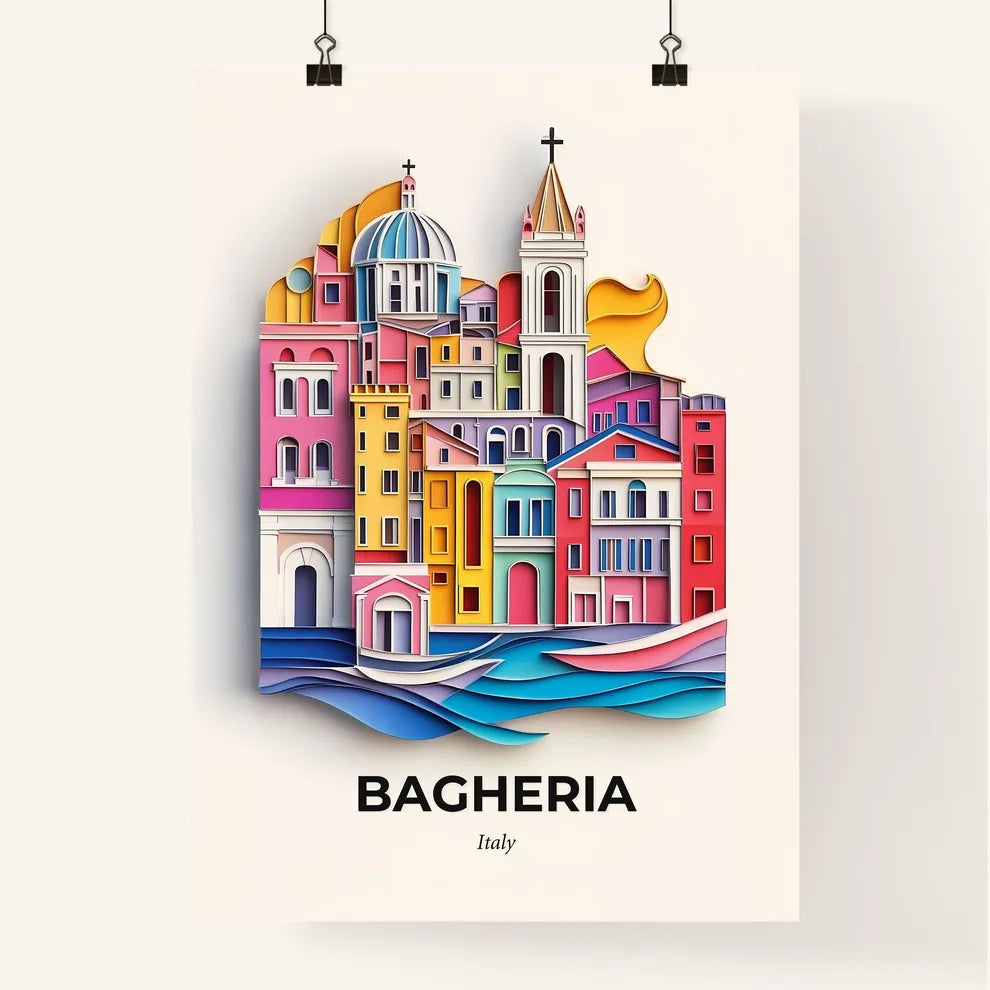 Vivid Bagheria, Italy, Colorful Poster