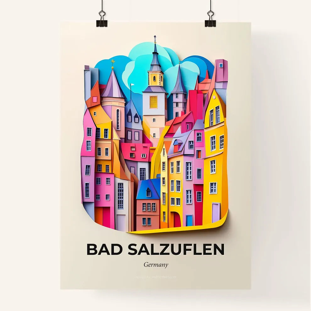 Vivid Bad Salzuflen, Germany, Colorful Poster
