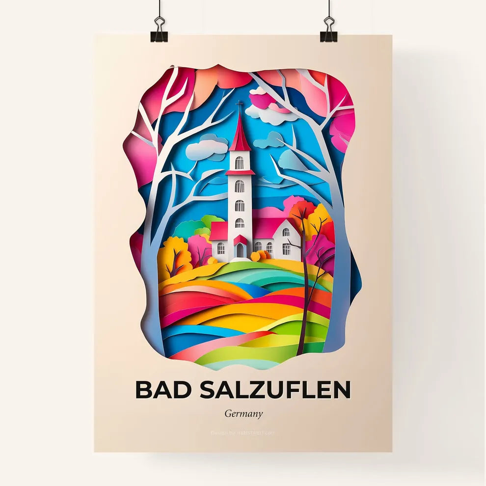 Vivid Bad Salzuflen, Germany, Colorful Poster