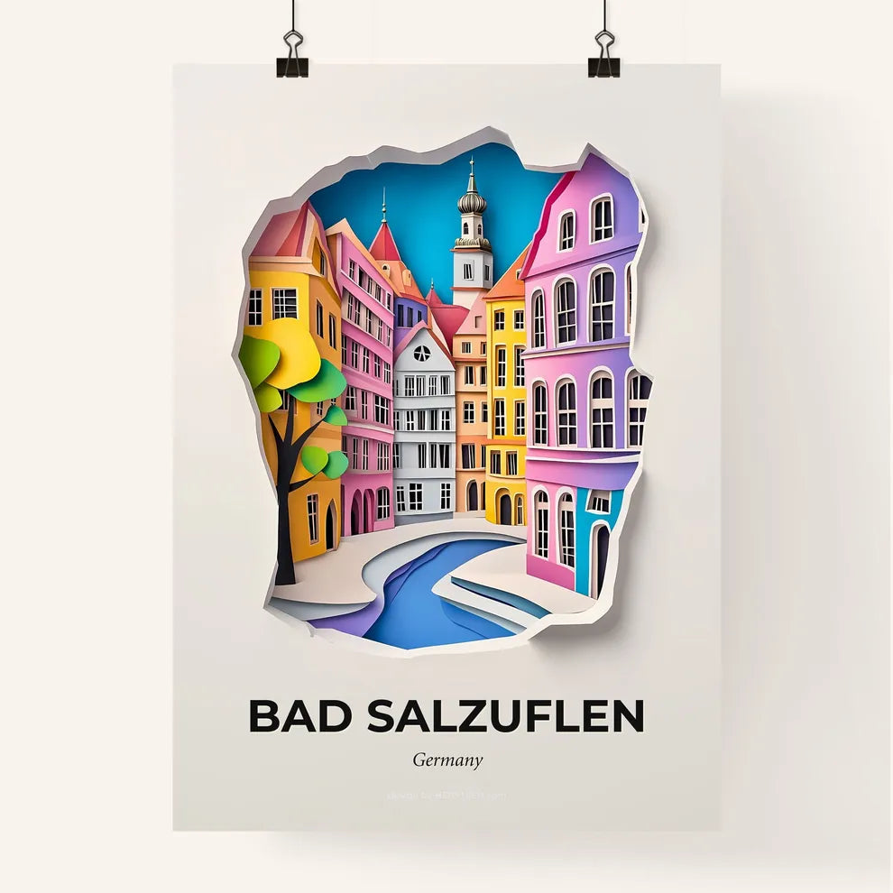 Vivid Bad Salzuflen, Germany, Colorful Poster