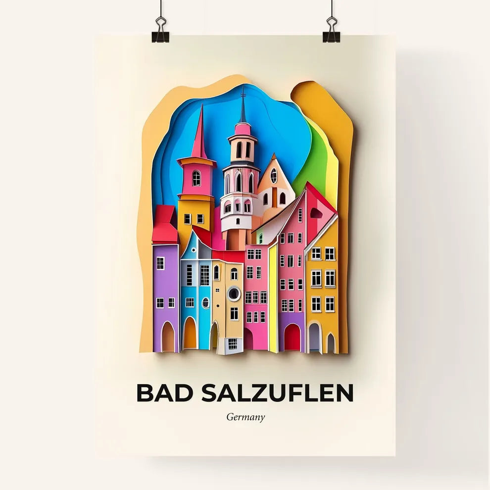 Vivid Bad Salzuflen, Germany, Colorful Poster