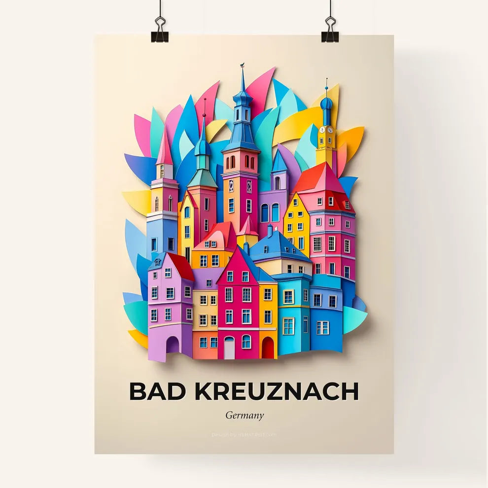 Vivid Bad Kreuznach, Germany, Colorful Poster
