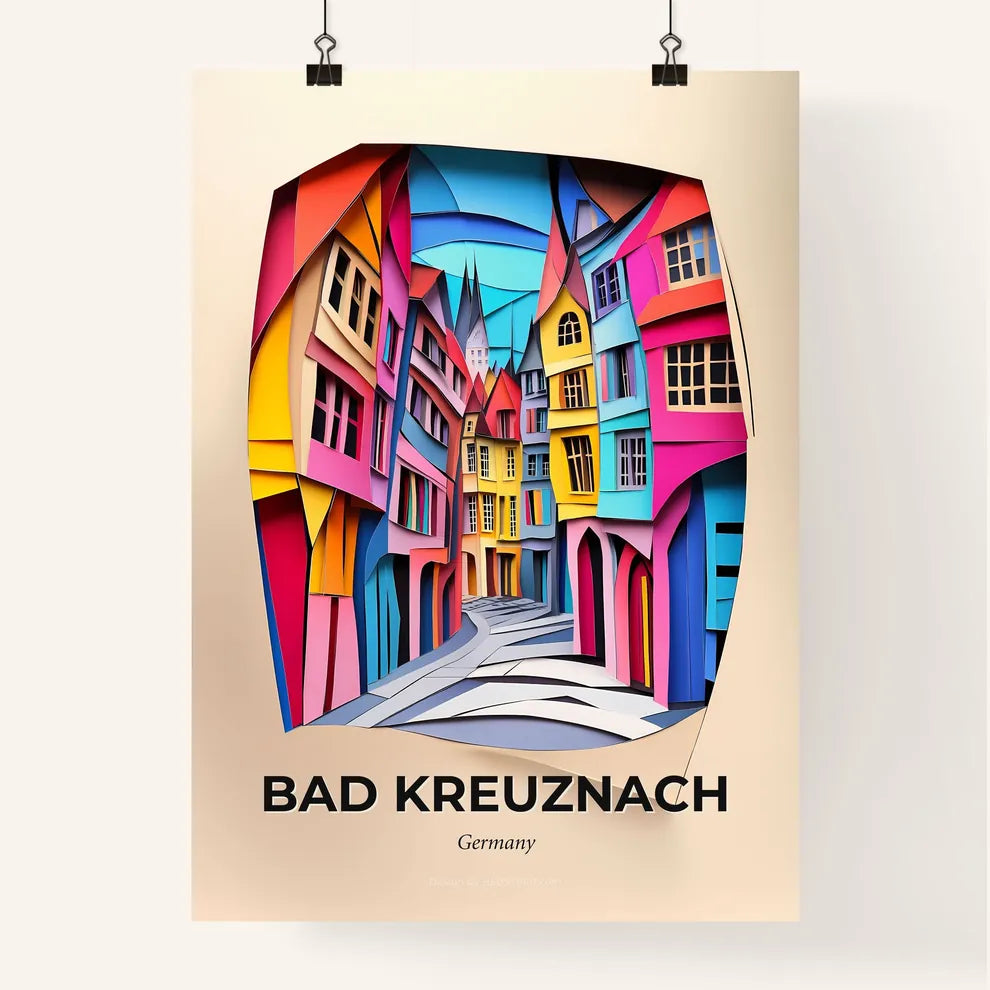 Vivid Bad Kreuznach, Germany, Colorful Poster