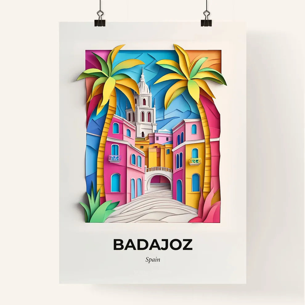 Vivid Badajoz, Spain, Colorful Poster