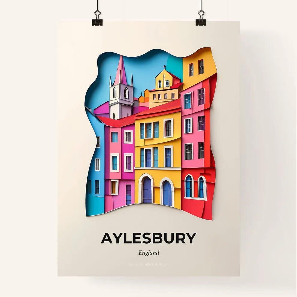Vivid Aylesbury, England, Colorful Poster