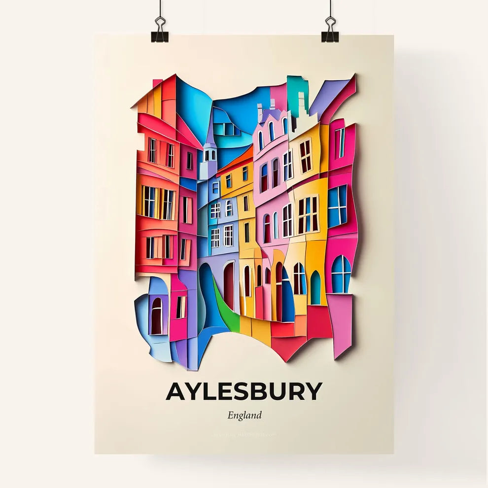 Vivid Aylesbury, England, Colorful Poster
