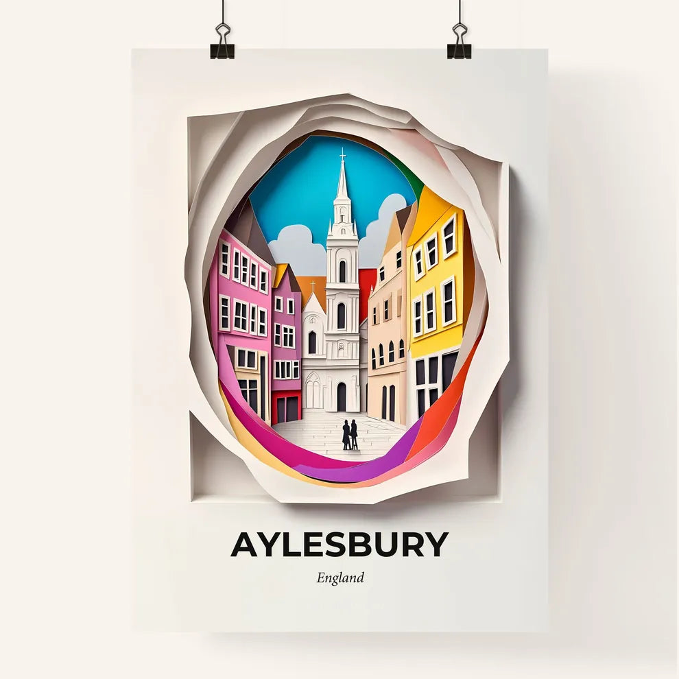 Vivid Aylesbury, England, Colorful Poster