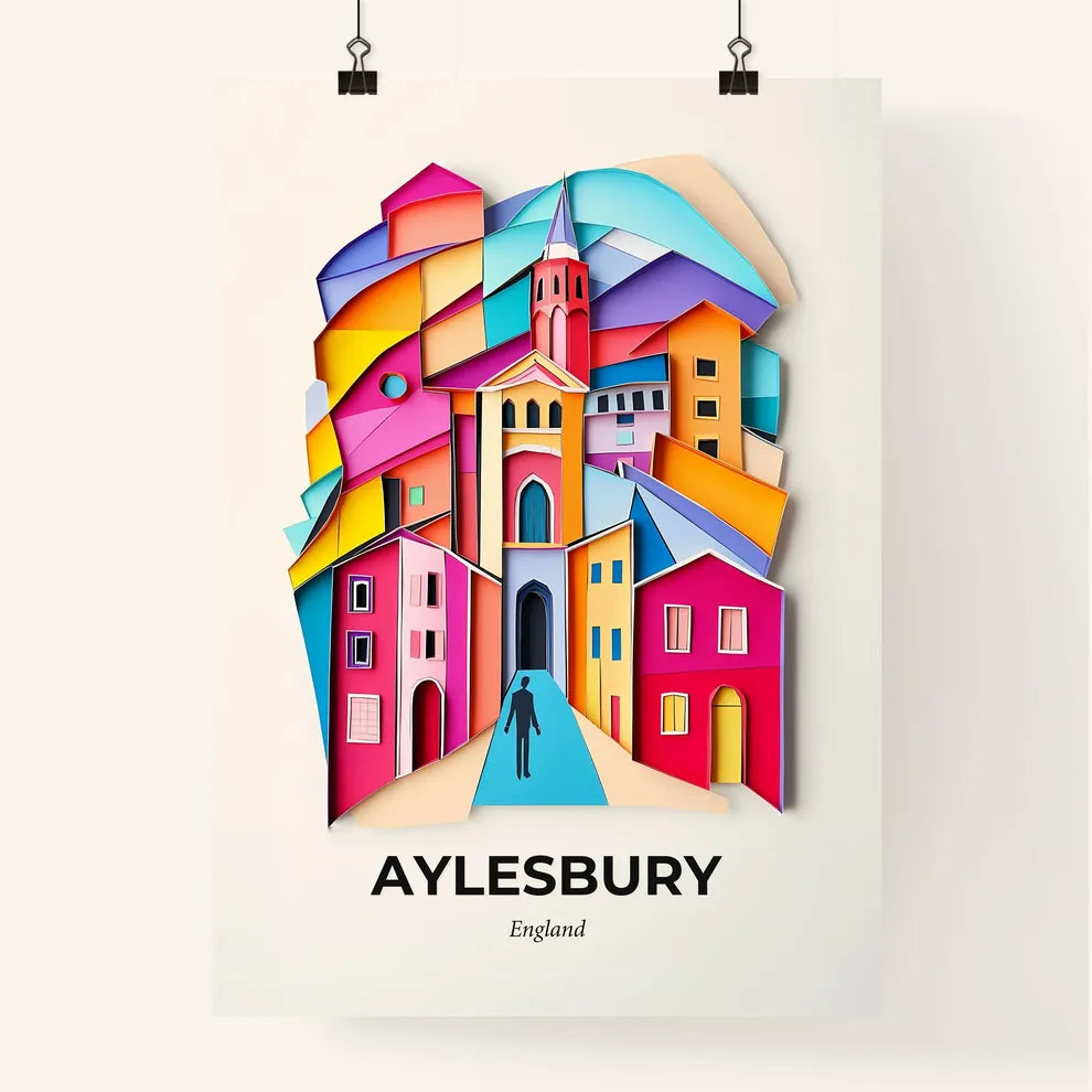 Vivid Aylesbury, England, Colorful Poster