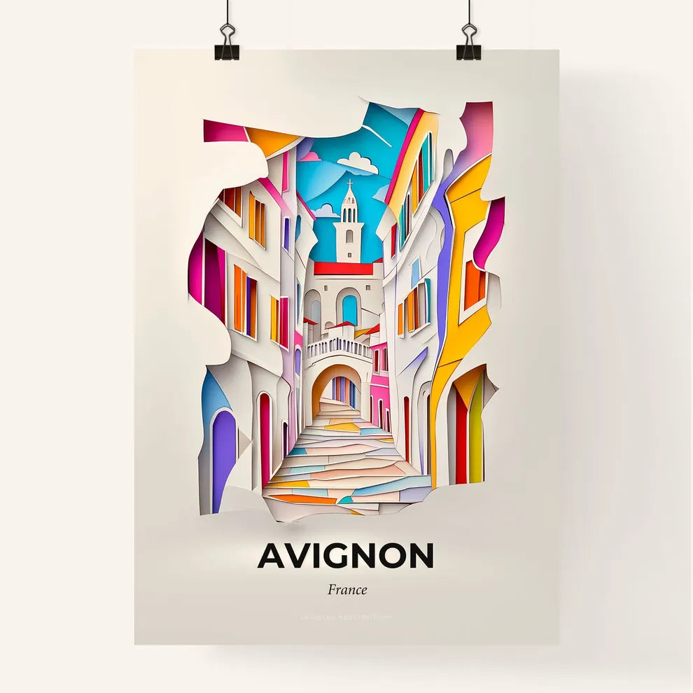 Vivid Avignon, France, Colorful Poster
