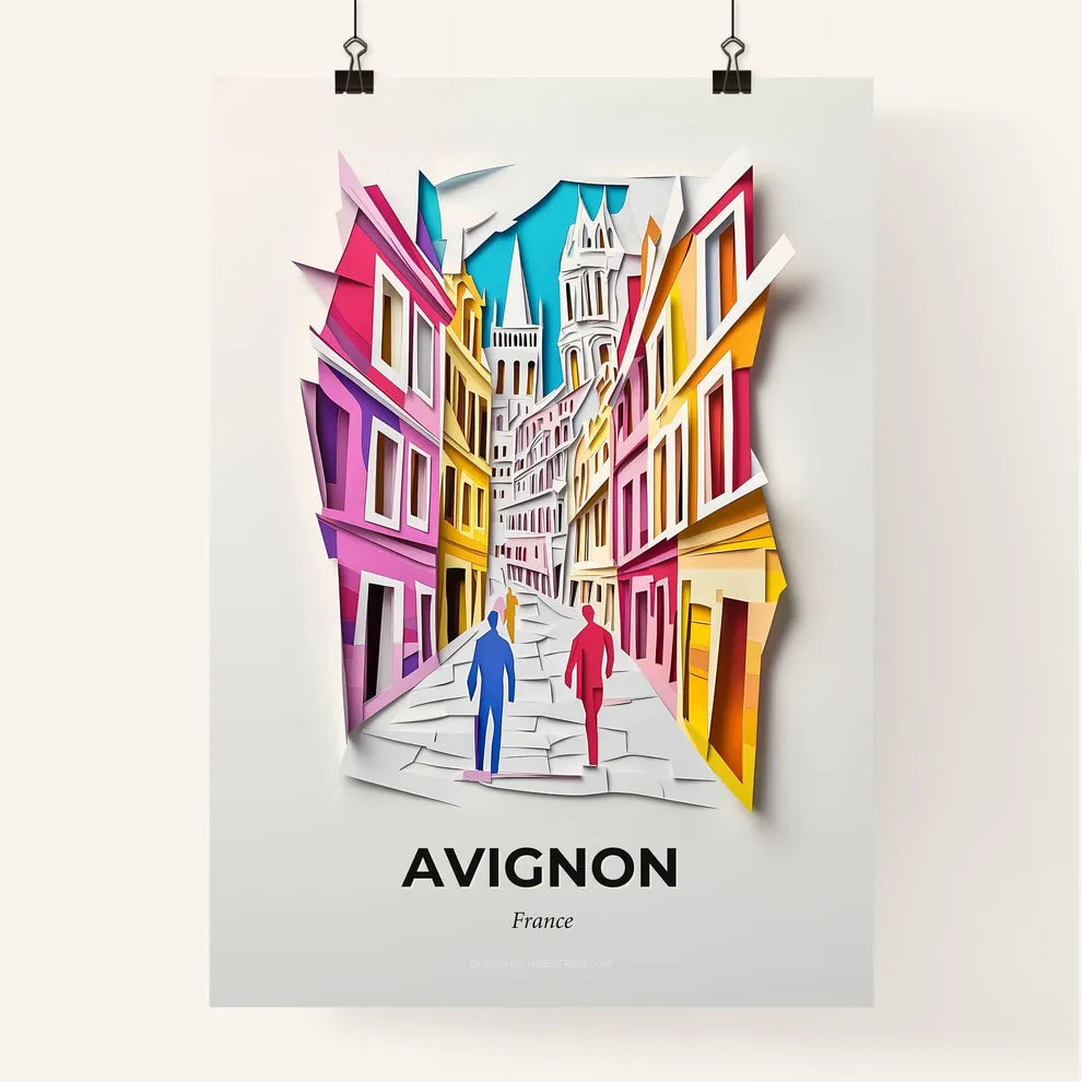 Vivid Avignon, France, Colorful Poster