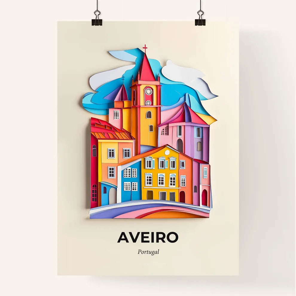 Vivid Aveiro, Portugal, Colorful Poster