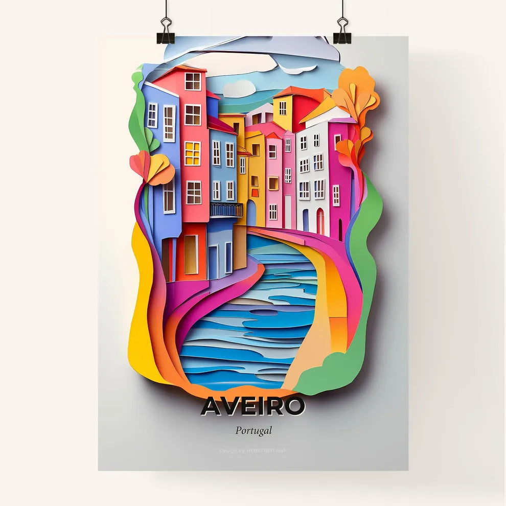 Vivid Aveiro, Portugal, Colorful Poster