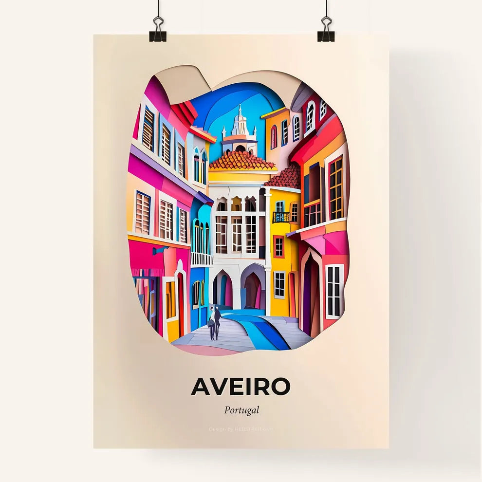 Vivid Aveiro, Portugal, Colorful Poster