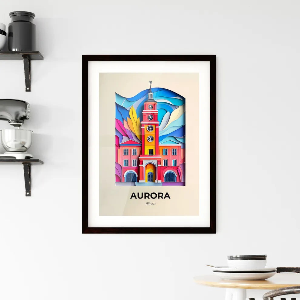 Vivid Aurora, Illinois, Framed Wall Art
