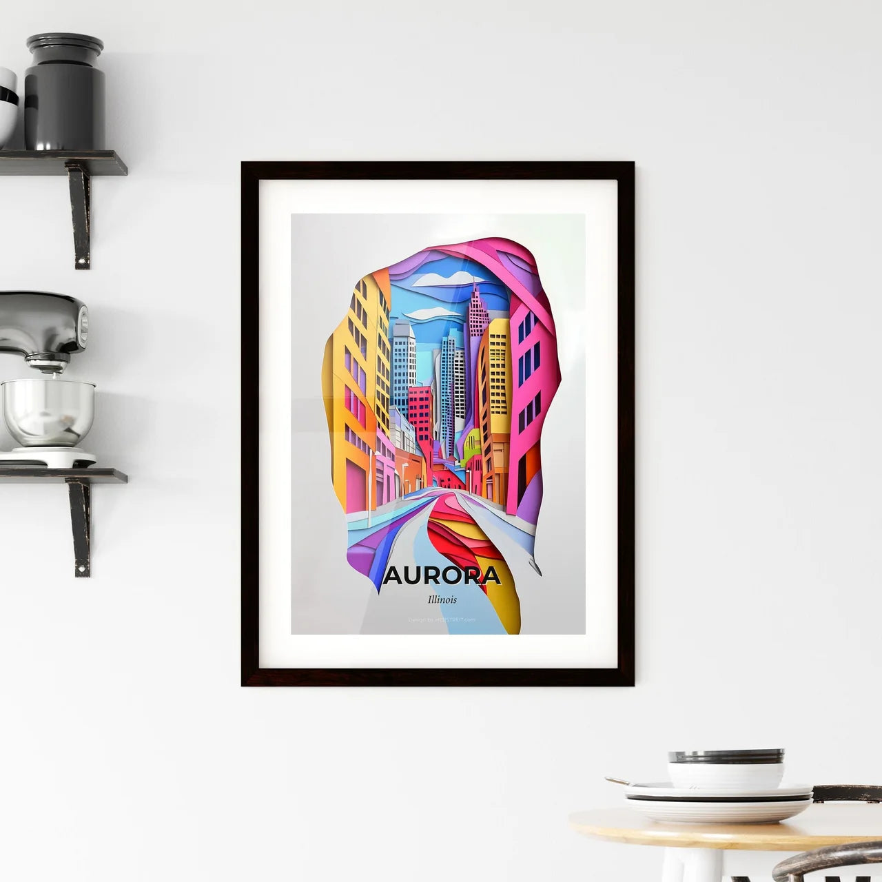 Vivid Aurora, Illinois, Framed Wall Art