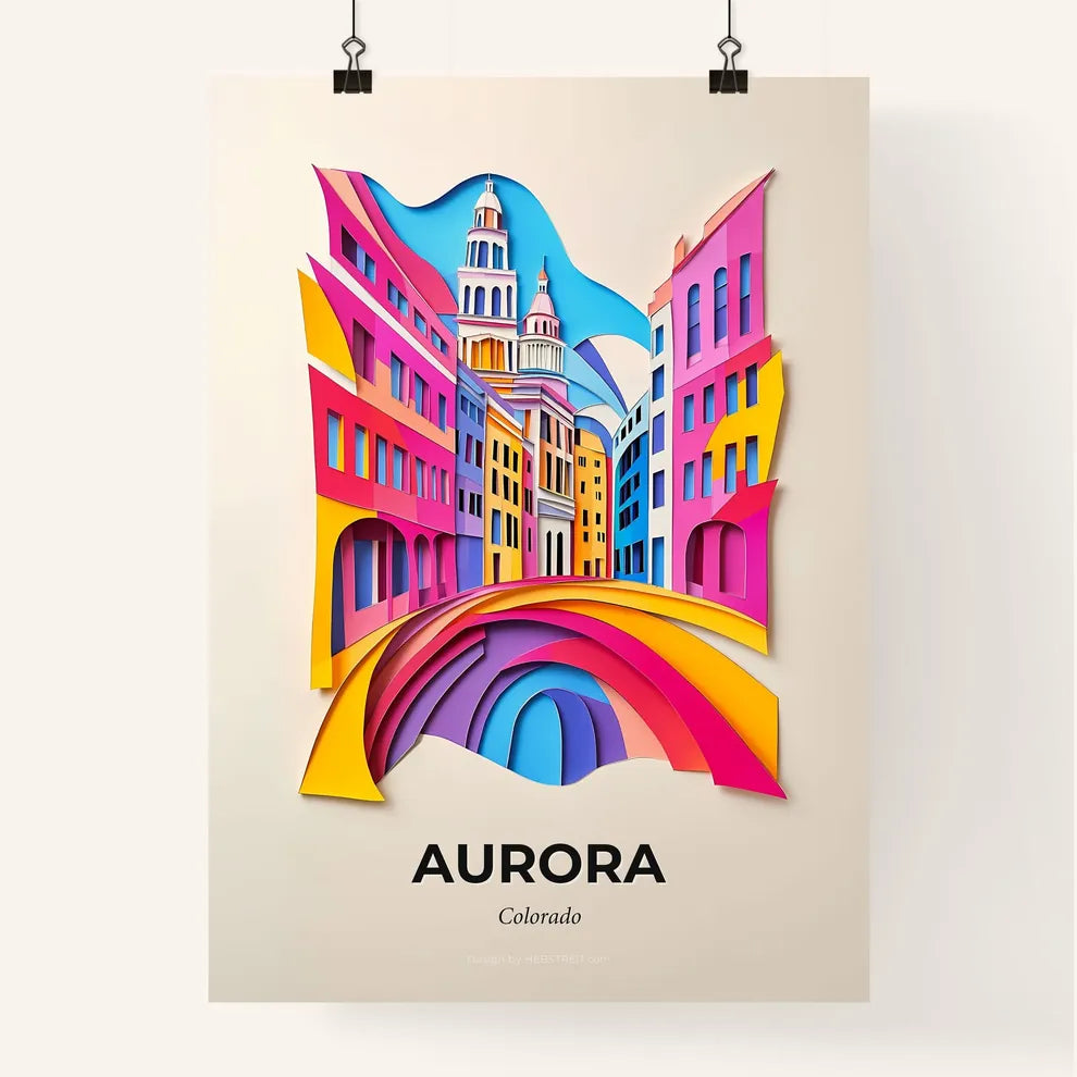 Vivid Aurora, Colorado, Colorful Poster