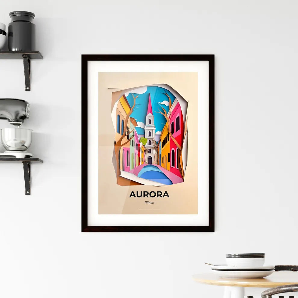 Vivid Aurora, Illinois, Framed Wall Art