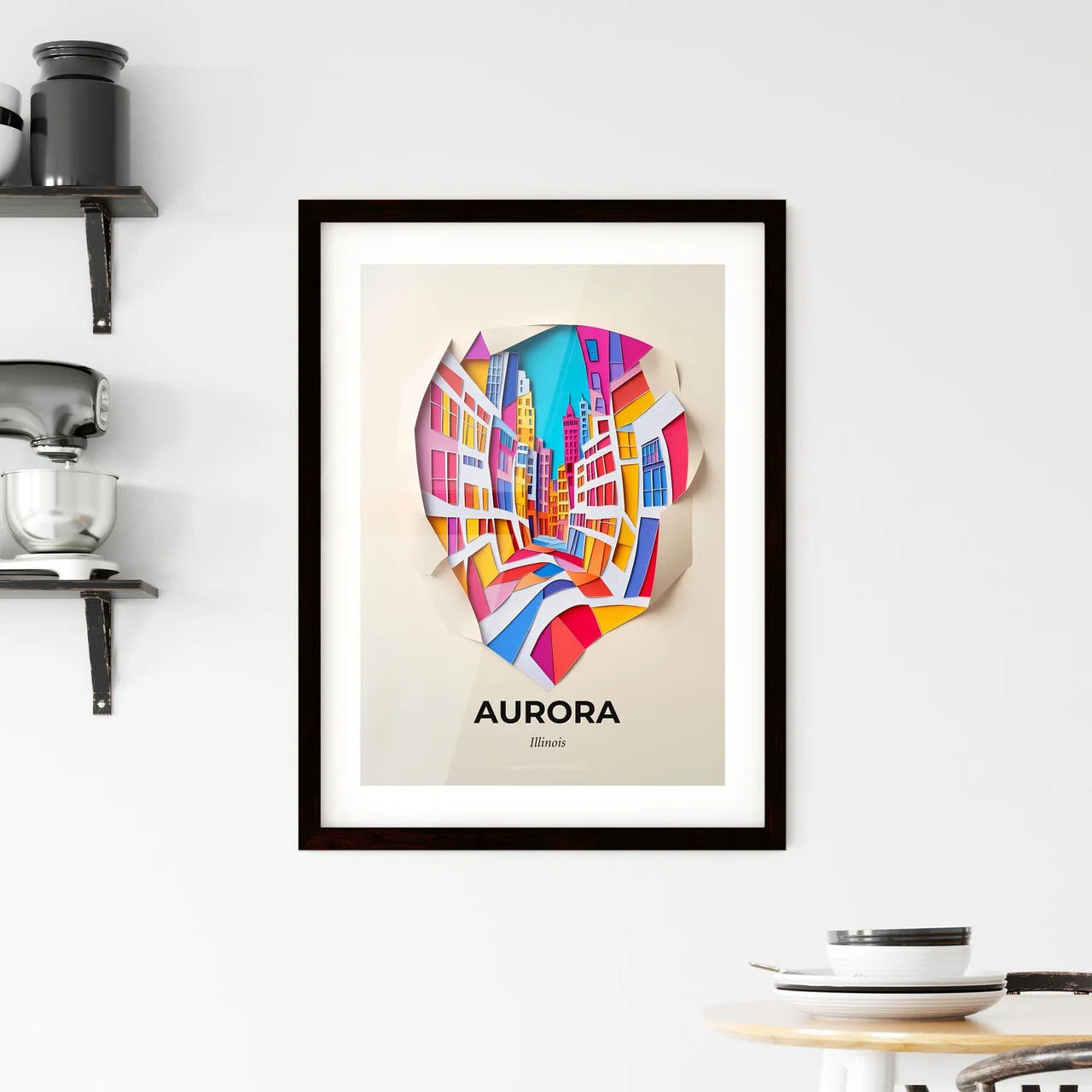 Vivid Aurora, Illinois, Framed Wall Art