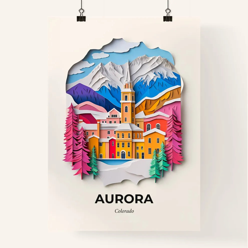 Vivid Aurora, Colorado, Colorful Poster