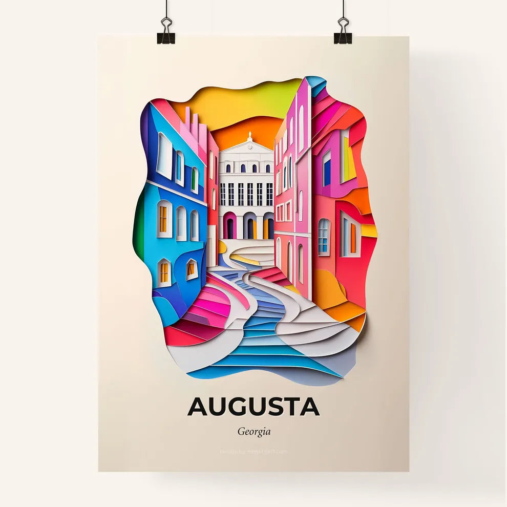 Vivid Augusta, Georgia, Colorful Poster