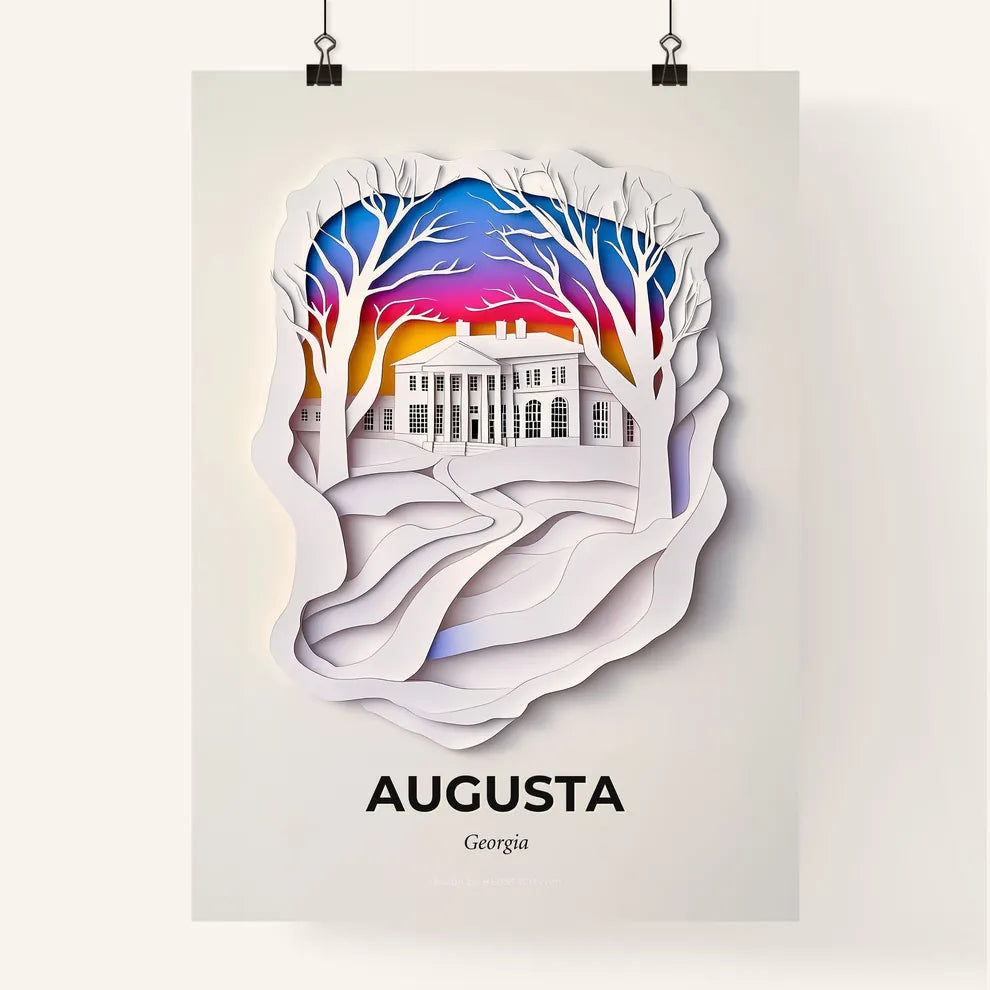 Vivid Augusta, Georgia, Colorful Poster
